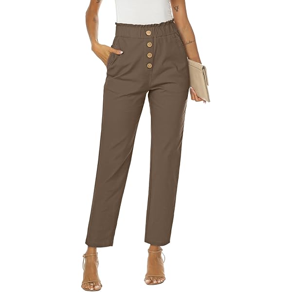 Urban CoCo Women's Elastic Waisted Dress Pants Business Work